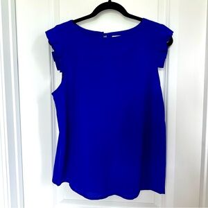 Monteau Los Angeles royal blue size L blouse.